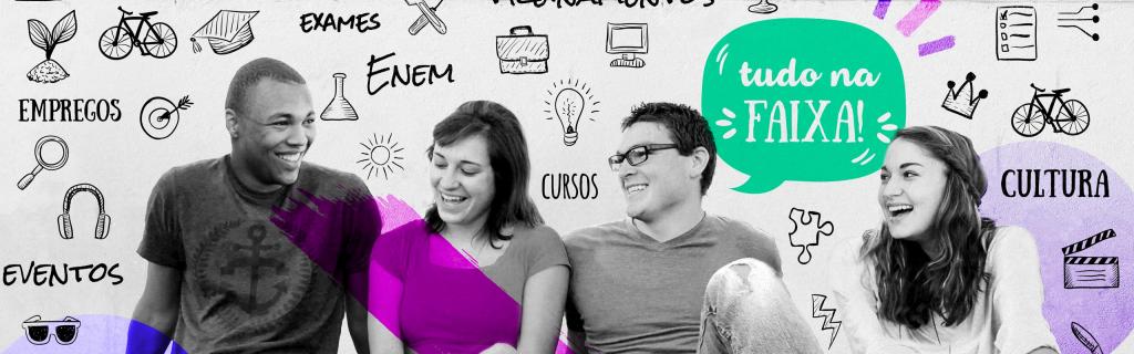 Grupo de jovens alegres