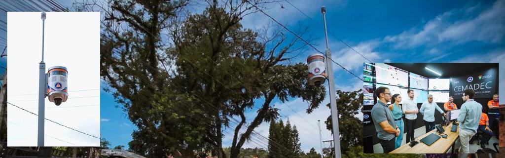 Totens de monitoramento e alerta contra desastres climáticos 