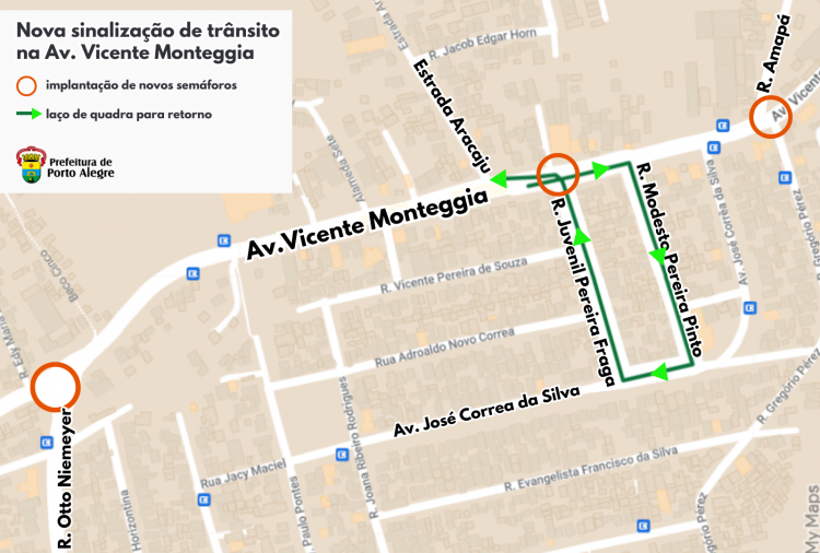 Avenida Vicente Monteggia terá mudanças no trânsito a partir desta segunda-feira