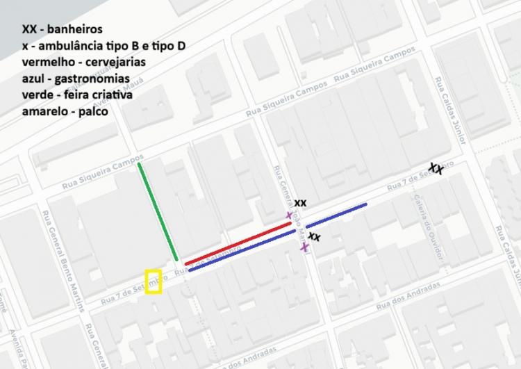 Evento será na rua Sete de Setembro, próximo à Travessa Passarinho