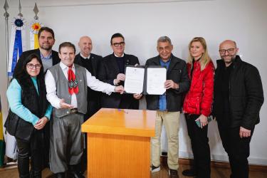 Entrega do prédio do Santa Marta