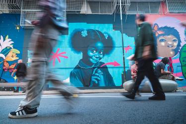 Maick Sei Lá assina dois trabalhos de grafite no Centro Histórico