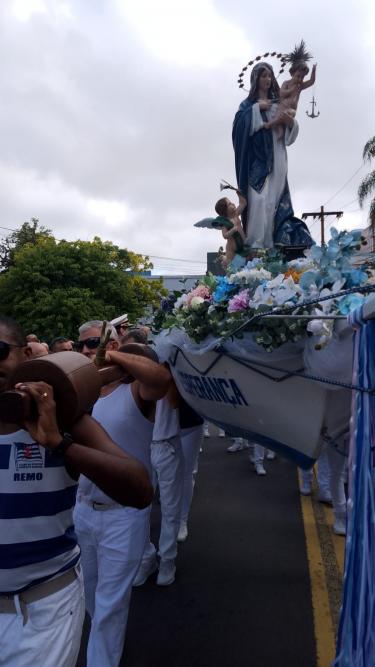 Imagem de Nossa Senhora dos Navegantes é levada para Igreja do Rosário