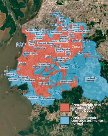 Zonas Sul, Leste e área central terão serviços programados para melhoria do abastecimento