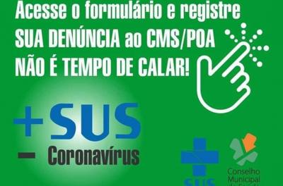 Conheça o canal de denúncias para o período da pandemia do CMS/POA