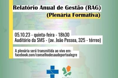 Plenária Formativa sobre Relatório Anual de Gestão (RAG)