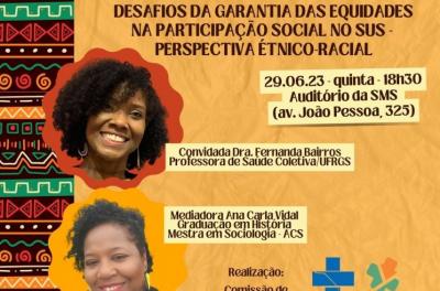 Nesta quinta-feira (29) o CMS realiza plenária formativa sobre racismo