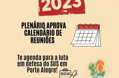 Plenário aprova calendário de reuniões para 2023