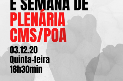 Quinta, 3, é dia de plenária do CMSPOA