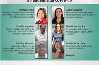 Plano Nacional de Enfrentamento à Pandemia da Covid-19 será tema da LIVE do CMS/POA desta quinta-feira (9)
