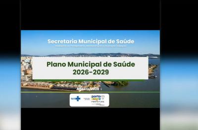 Capa da apresentação do plano municipal de saúde