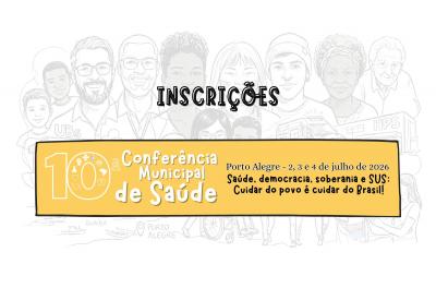Card com a arte da 10cmsdepoa e escrito inscrições