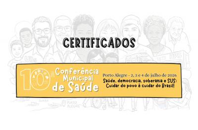 Card com a arte da 10cmsdepoa e escrito certificados