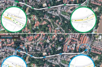 A prefeitura, pela Empresa Pública de Transporte e Circulação (EPTC), informa que está em fase final de implantação a nova sinalização na av. Wenceslau Escobar, em dois pontos: proximidades da rua Prof. Xavier Simões, entrada para o bairro Sétimo Céu; e no final da avenida, na curva da Sociedade de Engenharia