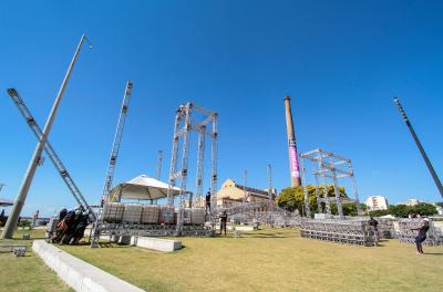 montagem do palco
