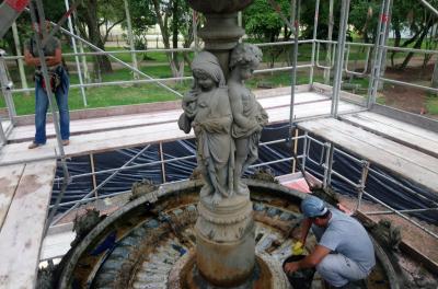 Avança revitalização de chafariz do Recanto Europeu da Redenção