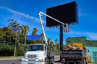 Painel de LED é desativado na avenida Padre Cacique