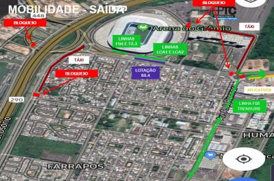 EPTC informa nova operação para saída do jogo Catar X Argentina