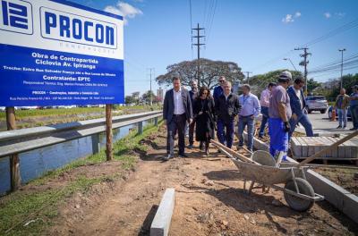 Obras ciclovia Ipiranga