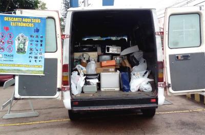 Coleta Itinerante recolhe 123 quilos de resÃduos eletrônicos