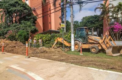 Dmae reconstrói rede pluvial no bairro Passo da Areia