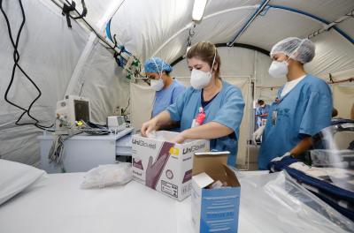 Hospital de campanha entra em operação com 20 leitos