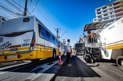 Obras na avenida João Pessoa