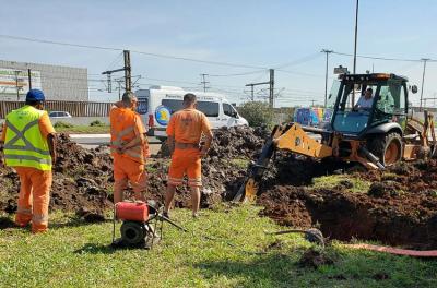 Serviço do Dmae no bairro Anchieta prossegue até esta sexta