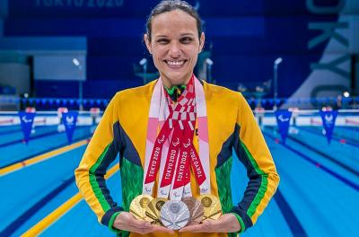 Terceira maior medalhista paralÃmpica da história será recebida pela prefeitura