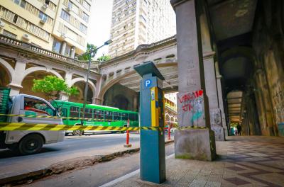 Começam as obras de revitalização do Viaduto Otávio Rocha