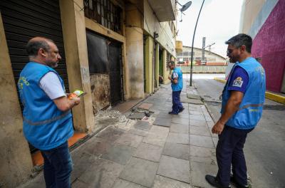 Ação educativa nas calçadas do Centro Histórico