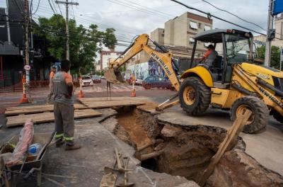 Antigo coletor de fundos será substituÃdo por 179 metros de rede pluvial para evitar alagamentos.