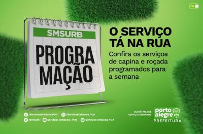 DMLU realiza capina e roçada em 107 vias nesta semana