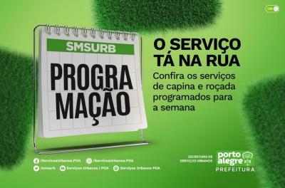 DMLU realiza capina e roçada em 125 vias nesta semana