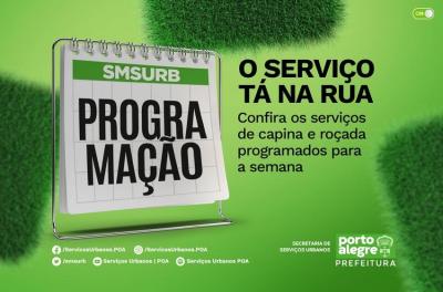  DMLU realiza capina e roçada em 125 vias nesta semana