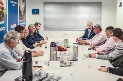 Reunião com o presidente nacional da Caixa Econômica Federal, Carlos Antônio Vieira Fernandes,