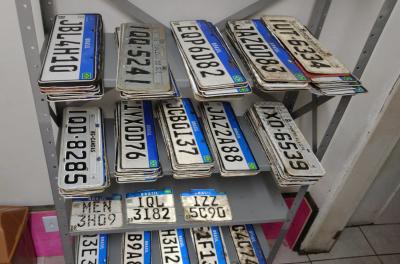 placas recolhidas pela EPTC