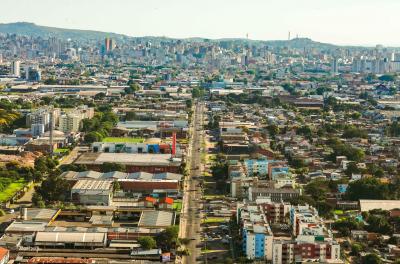 Vista aérea da cidade de Porto Alegre