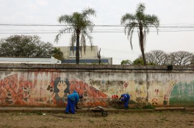 Dmae inicia recuperação estrutural no Muro da Mauá