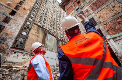 Obras de demolição do Esqueletão avançam no Centro Histórico