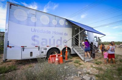 Unidade móvel de saúde atende moradores do bairro Lageado nesta terça-feira