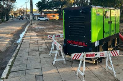 Sistema móvel de bombeamento auxilia na drenagem do bairro Guarujá