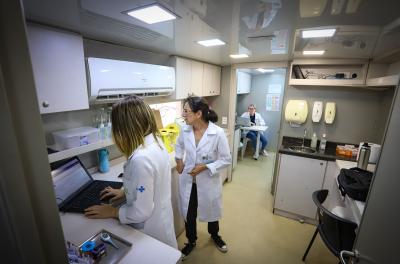 Unidades móveis de saúde atendem os bairros Santa Tereza e Lageado nesta terça
