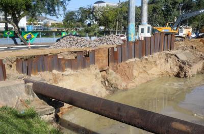 Reconstrução do talude do Arroio Dilúvio avança em quatro trechos próximos à PUCRS