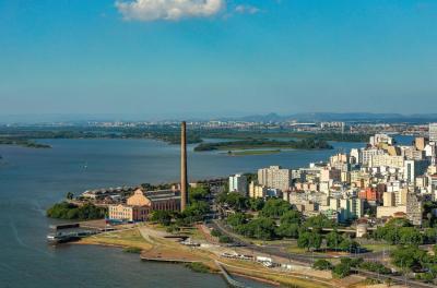 Vista aérea de Porto Alegre
