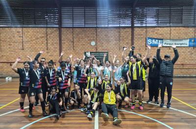 Categoria mirim feminina abre as decisões do futsal com participação de 28 equipes. Foto: Reprodução