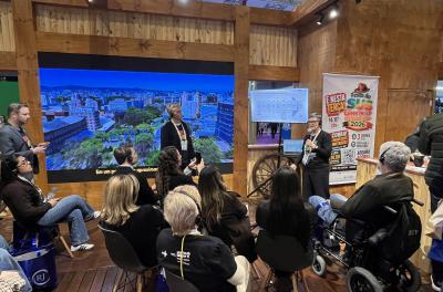 Jorge Osório e Clarice Porciuncula na apresentação do Complexo Regulador