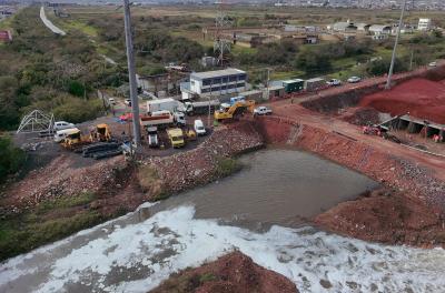 Obra de proteção contra cheias na Zona Norte supera 70% de conclusão