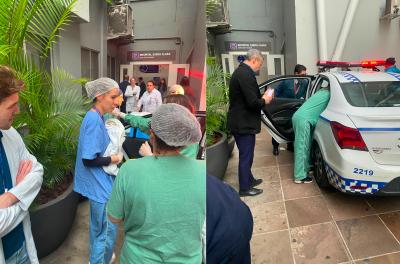 Guarda realiza parto em viatura durante atendimento no Centro Histórico