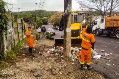 Mutirão de limpeza recolhe 60 toneladas de resíduos do bairro Cavalhada